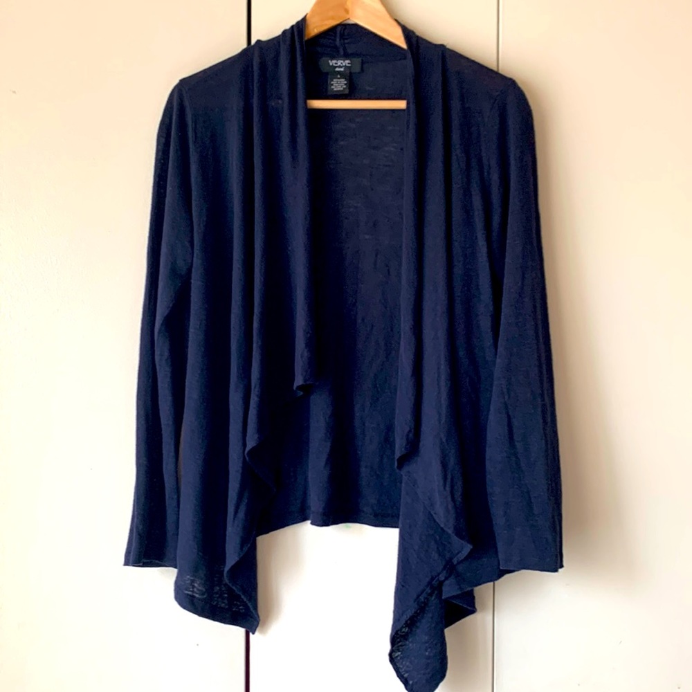 Verve Ami 100% Linen Women's Sweater Open Cardigan